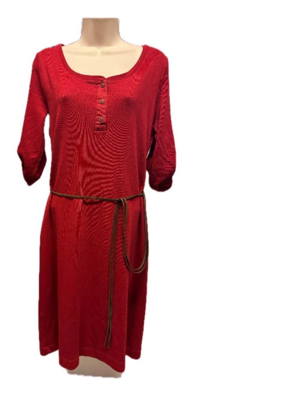 Ralph Lauren Red Knit Dress – Women’s Medium